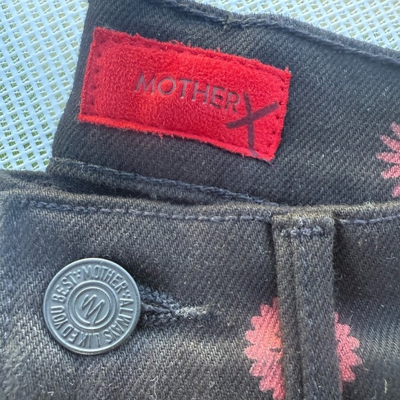 NWT $218 Black Mother The Insider Flood Fresh As A Daisy Jeans 24 - Picture 2 of 16